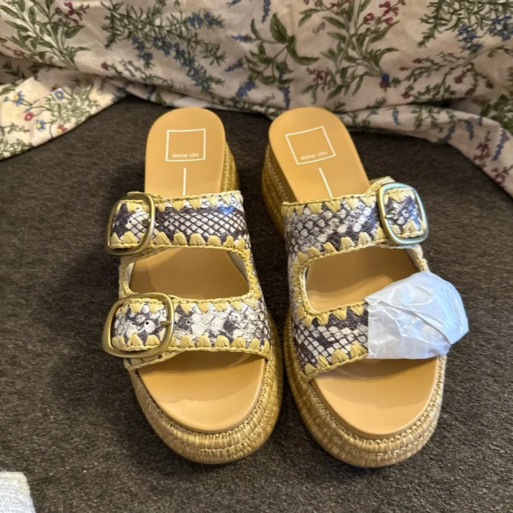 New Dolce Vita Wanika Snake Print Platform Sandals size 7.5 no box - Picture 9 of 9